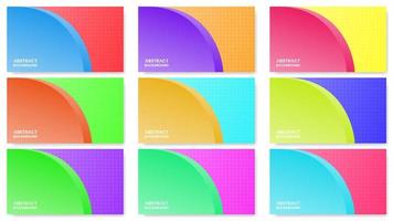 sets of colorful background with dots pattern. minimal, simple, modern and elegant concept. used for banner, wallpaper, copy space and landing page vector