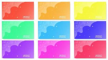 nine sets of abstract background with stras and dots pattern. modern, minimal and simple concept. used for background, wallpaper, banner or copy space vector