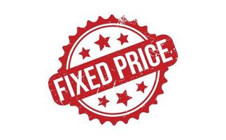 Fixed price Rubber Stamp. Red Fixed price Rubber Grunge Stamp Seal Vector Illustration - Vector