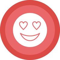 Smiling Face with Heart Eyes Vector Icon Design