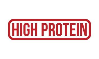 High Protein Rubber Stamp. Red High Protein Rubber Grunge Stamp Seal Vector Illustration - Vector