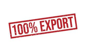 100 Percent Export Rubber Stamp vector