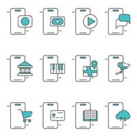 Mobile Technology Icons vector