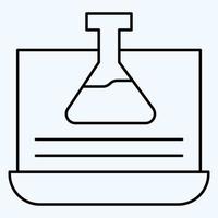 laptop chemistory, concept, background, biology, research biochemistry, fill, vector