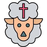 Lamb Cross which can easily edit or modify vector