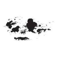 Black Abstract Brush Made Using Real Ink vector