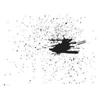 Black Abstract Brush Made Using Real Ink vector