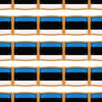 Pattern cookie with flag country Estonia in tasty biscuit vector