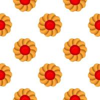 Pattern homemade cookie different taste in pastry biscuit vector