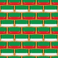 Pattern cookie with flag country Bulgaria in tasty biscuit vector