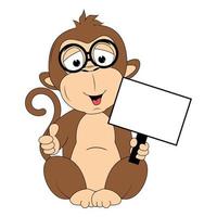 cute monkey animal cartoon graphic vector