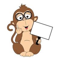 cute monkey animal cartoon graphic vector