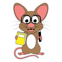 cute mouse animal cartoon vector