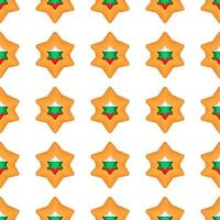 Pattern cookie with flag country Bulgaria in tasty biscuit vector