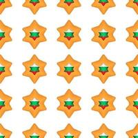 Pattern cookie with flag country Bulgaria in tasty biscuit vector