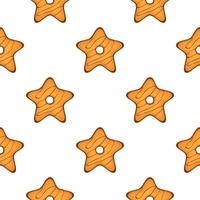 Pattern homemade cookie different taste in pastry biscuit vector