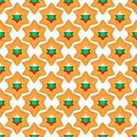 Pattern cookie with flag country Bulgaria in tasty biscuit vector