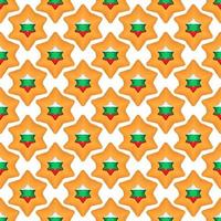 Pattern cookie with flag country Bulgaria in tasty biscuit vector