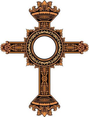 classic style christ cross vector design, editable color