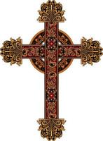 classic style christ cross vector design, editable color