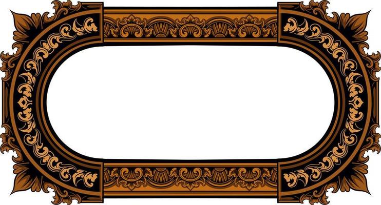 Luxury classic style engraved frame vector design