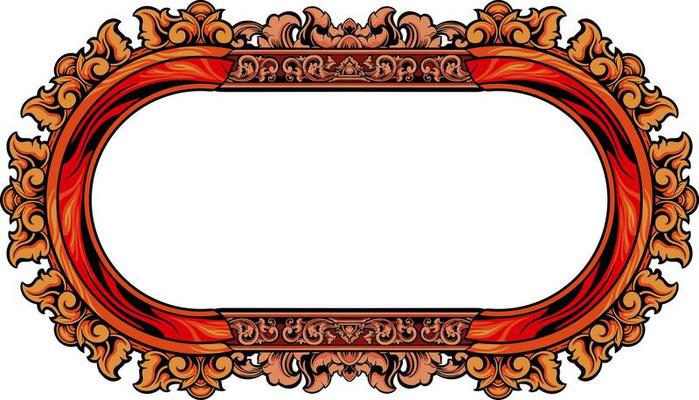 Luxury classic style engraved frame vector design