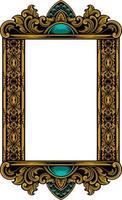 Luxury classic style engraved frame vector design