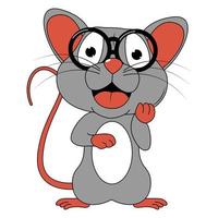 cute mouse animal cartoon vector