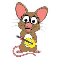 cute mouse animal cartoon vector