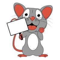 cute mouse animal cartoon vector