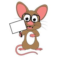 cute mouse animal cartoon vector