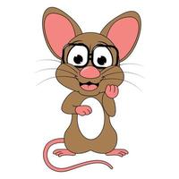 Cute dibujos animados de animales de ratón vector