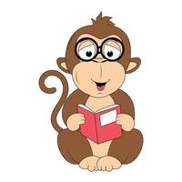 cute monkey animal cartoon graphic vector