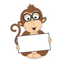 cute monkey animal cartoon graphic vector