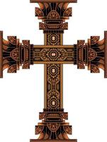 classic style christ cross vector design, editable color