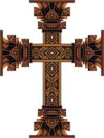 classic style christ cross vector design, editable color