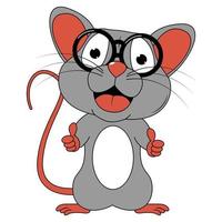 cute mouse animal cartoon vector