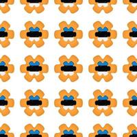 Pattern cookie with flag country Estonia in tasty biscuit vector