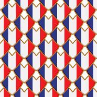 Pattern cookie with flag country France in tasty biscuit vector