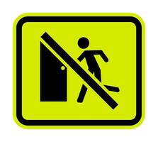 No Exit Sign On White Background vector