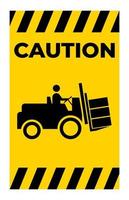 Forklift truck sign,Hazard warning forklift vector