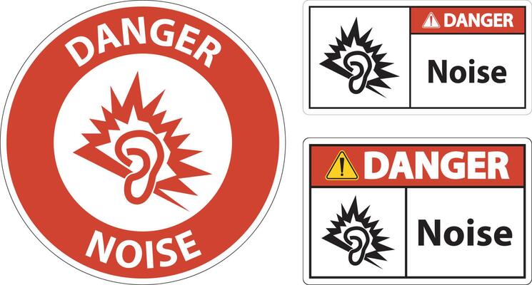 Danger Noise Symbol Sign On White Background