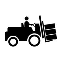 Forklift truck sign,Hazard warning forklift vector