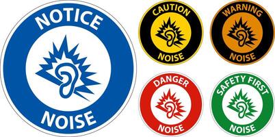 Caution Noise Symbol Sign On White Background vector