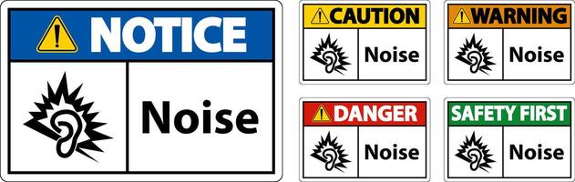 Caution Noise Symbol Sign On White Background vector