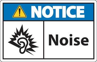 Notice Noise Symbol Sign On White Background vector