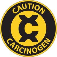 Caution Select Carcinogen Label On White Background vector