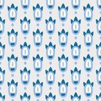 Vector seamless pattern with traditional Asian eye and paw ornament.