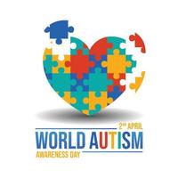 mundo autismo conciencia día. vector