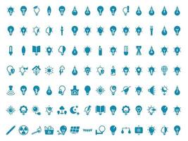 Simple vector icon on a theme lighting, light bulb and types of lighting